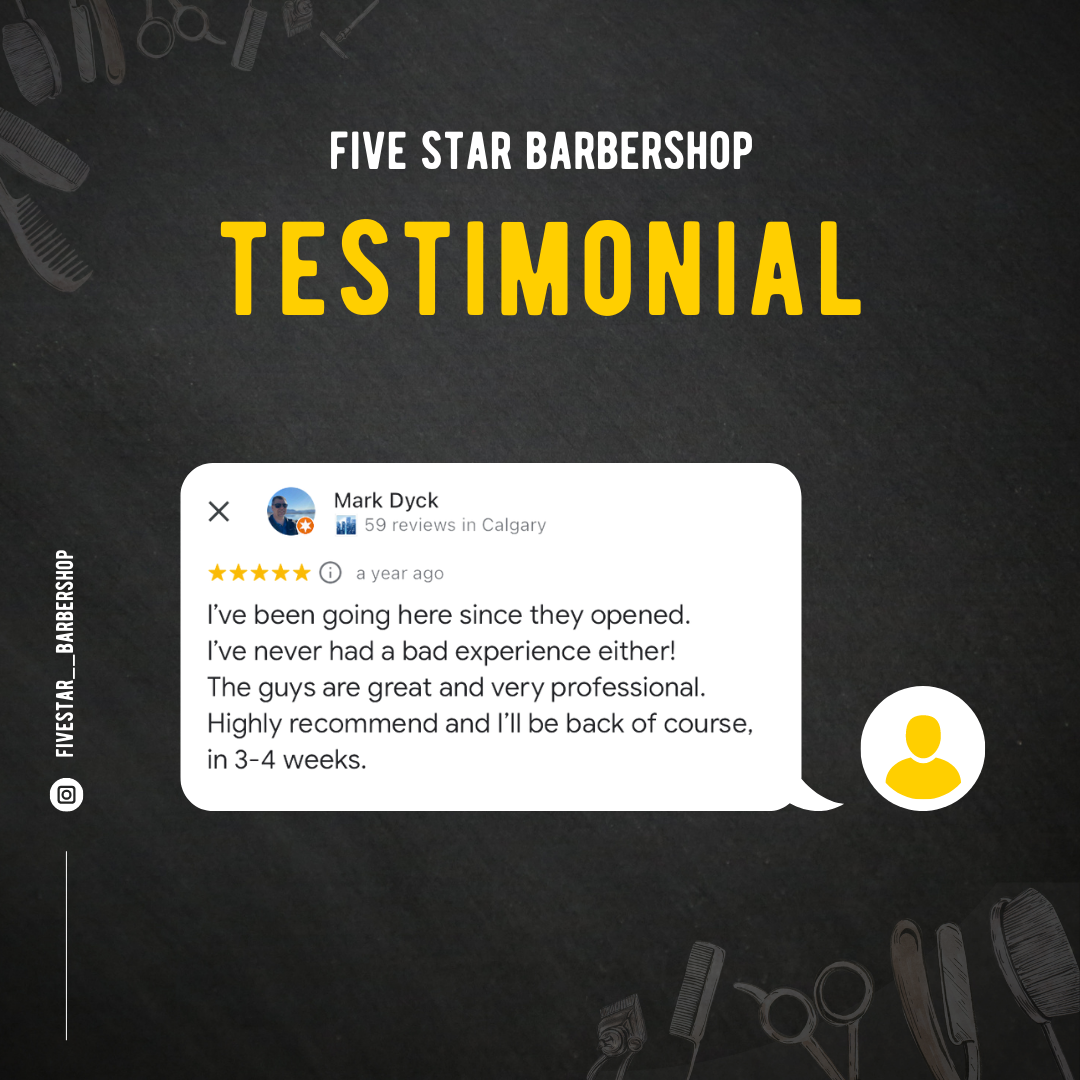A visual example of the custom graphics designed for FiveStar Barbershop's Instagram profile by Sprobuj Digital Agency, enhancing their online presence with eye-catching visuals.