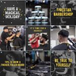 A visual depiction of the Instagram profile created for FiveStar Barbershop by Sprobuj Digital Agency, showcasing the barbershop's style and offerings through captivating visuals.