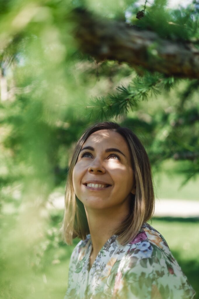 A captured moment from a purposeful photoshoot by Sprobuj Digital Agency, illustrating Kate Semeniuk's commitment to strengthening her brand's personal resonance and building profound connections with her audience.
