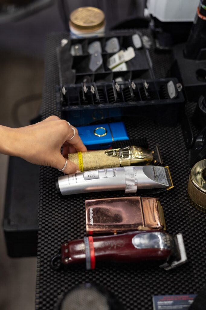 A visual representation of the product photoshoot executed by Sprobuj Digital Agency for FiveStar Barbershop, highlighting their high-quality barbering products in an appealing and professional manner.