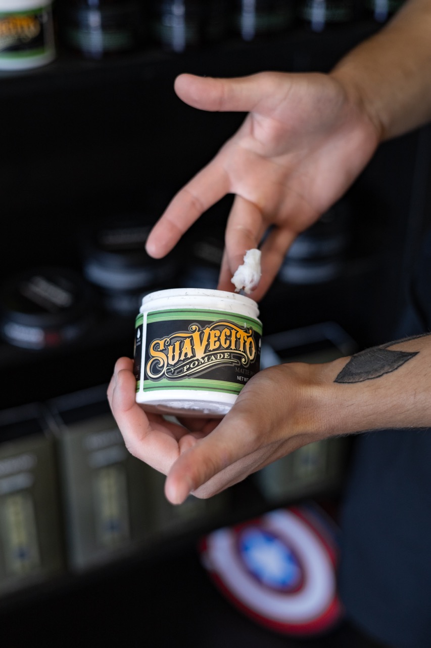 A visual representation of the product photoshoot executed by Sprobuj Digital Agency for FiveStar Barbershop, highlighting their high-quality barbering products in an appealing and professional manner.