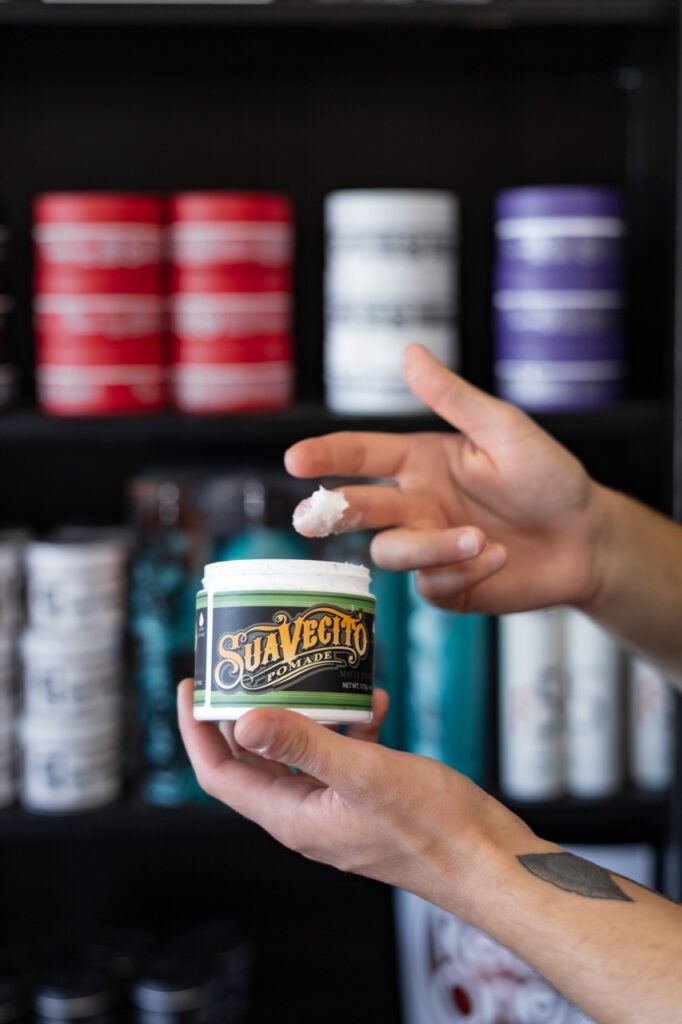 A visual representation of the product photoshoot executed by Sprobuj Digital Agency for FiveStar Barbershop, highlighting their high-quality barbering products in an appealing and professional manner.