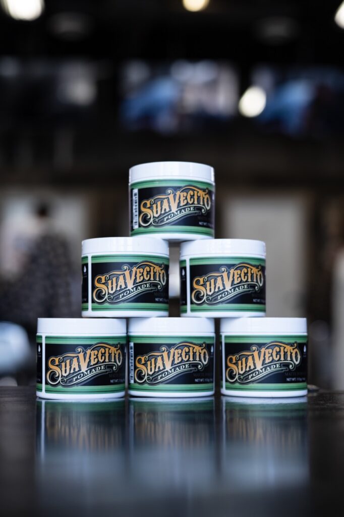 A visual representation of the product photoshoot executed by Sprobuj Digital Agency for FiveStar Barbershop, highlighting their high-quality barbering products in an appealing and professional manner.