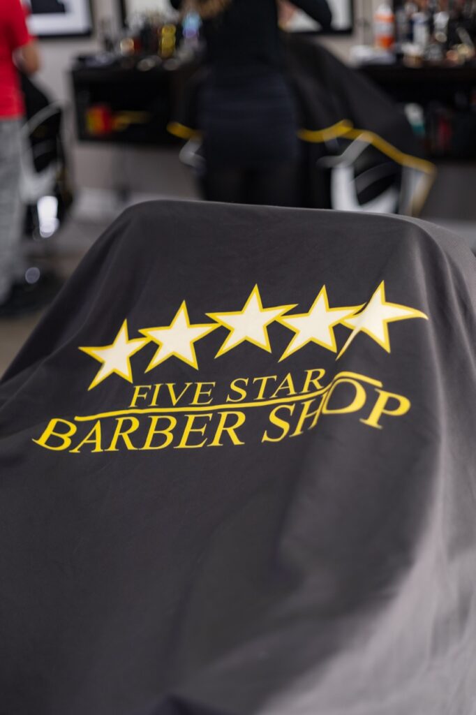 A visual representation of the product photoshoot executed by Sprobuj Digital Agency for FiveStar Barbershop, highlighting their high-quality barbering products in an appealing and professional manner.